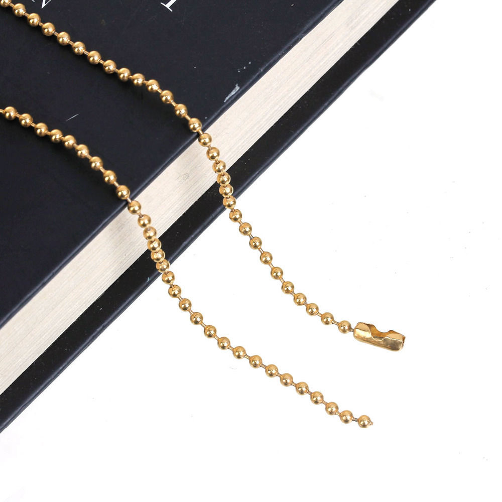 Picture of 304 Stainless Steel Ball Chain Necklace Silver Tone 60cm(23 5/8") long, Chain Size: 2mm(1/8"), 1 Piece