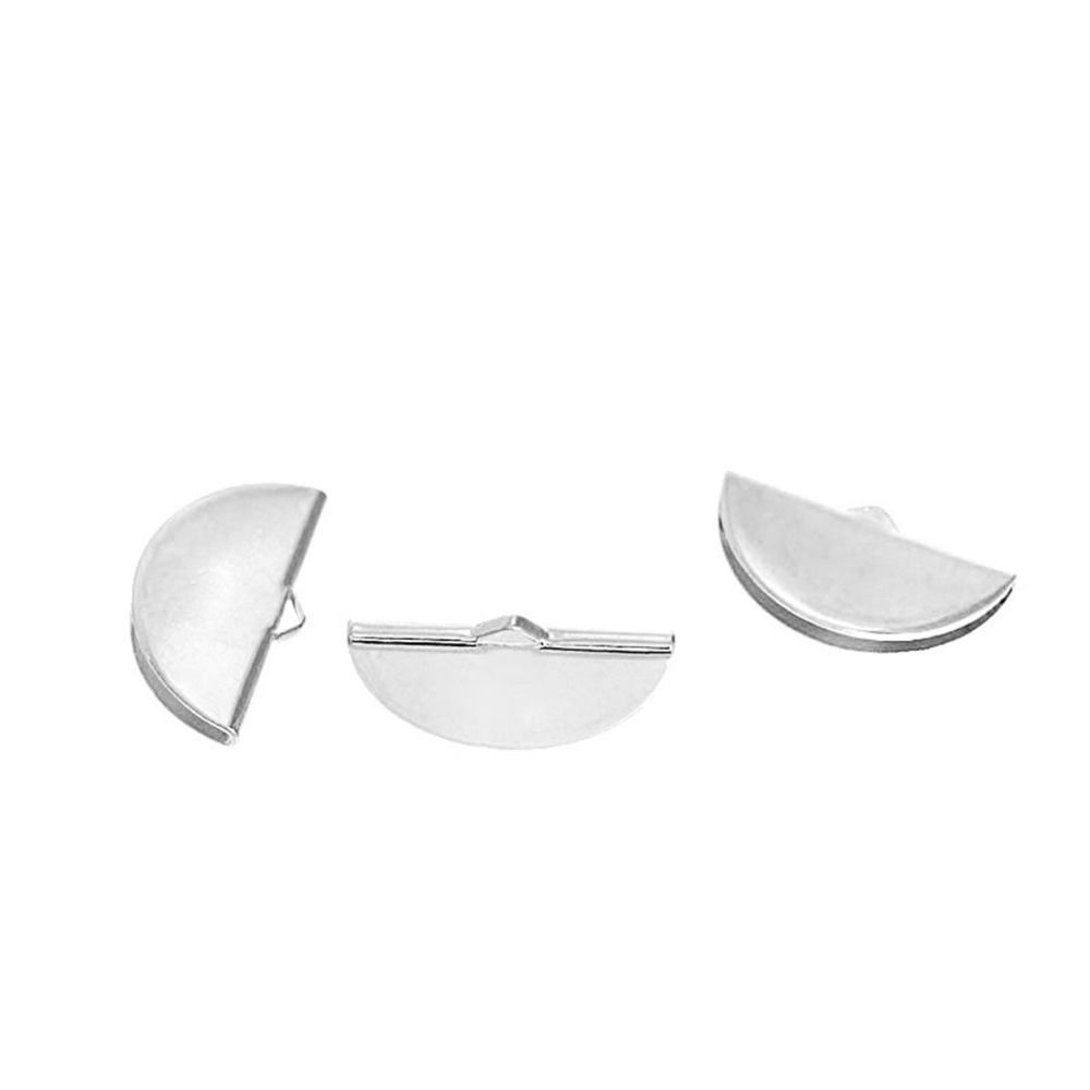 Bild von Messing Schnur Band Crimp End für Halskette oder Armband Halbrund Vergoldet 28mm x 16mm 10 Stück