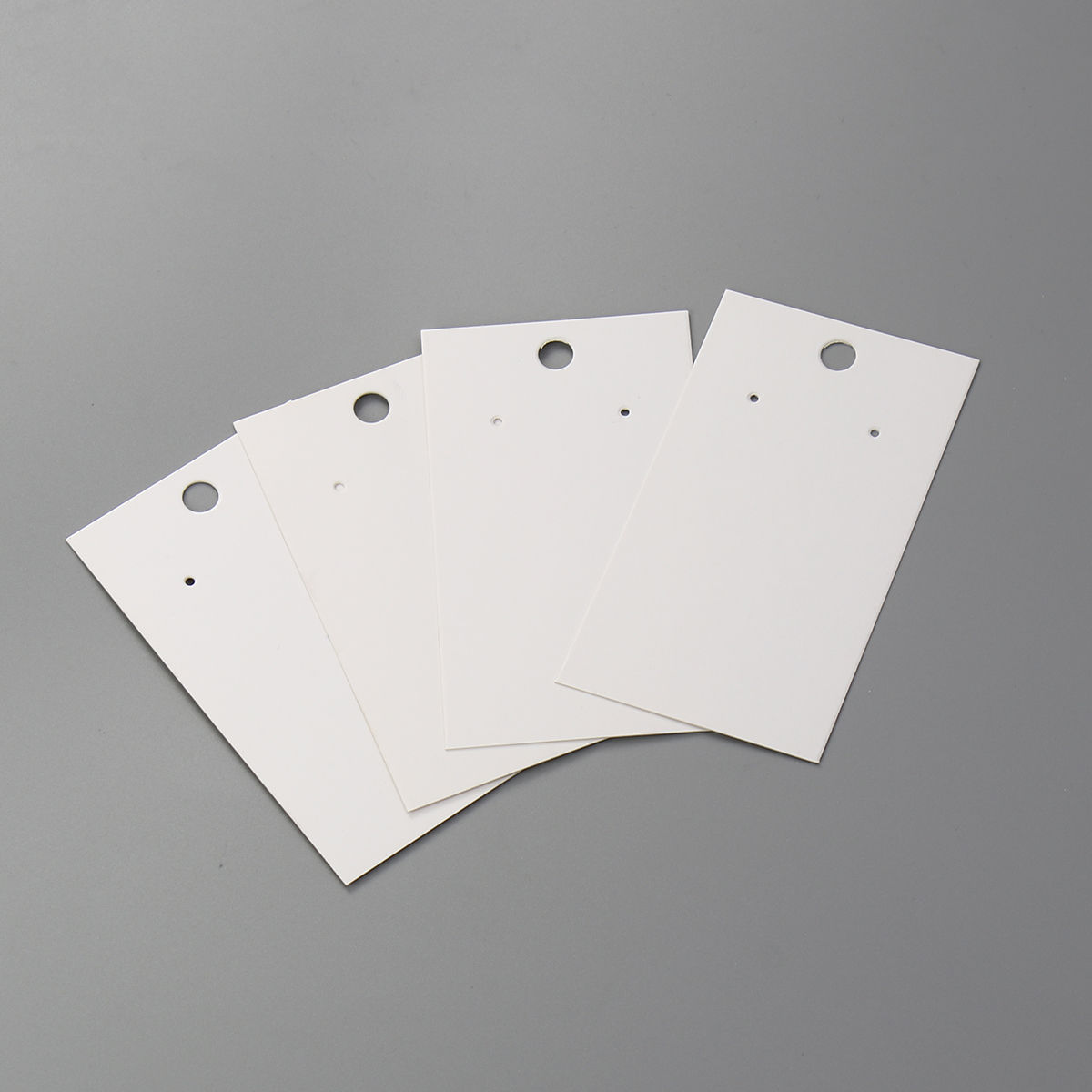 Picture of Paper Jewelry Display Card Rectangle White 89mm(3 4/8") x 50mm(2"), 100 Sheets