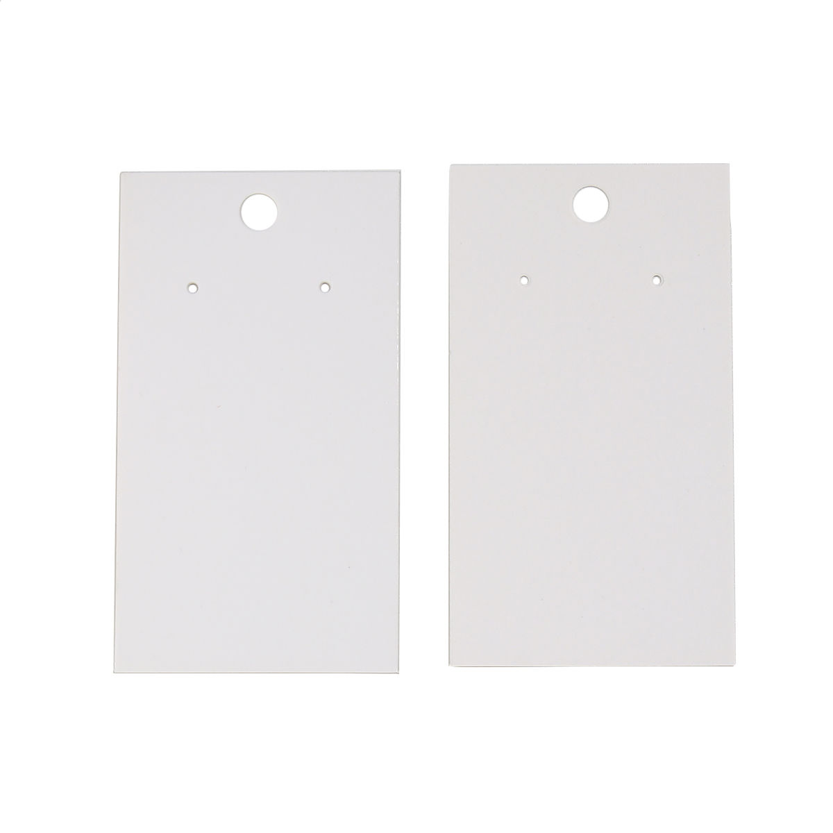 Picture of Paper Jewelry Display Card Rectangle White 89mm(3 4/8") x 50mm(2"), 100 Sheets