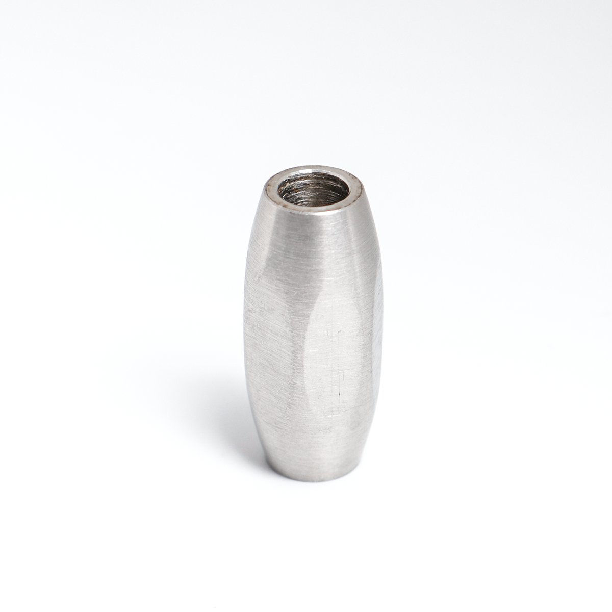 Picture of 304 Stainless Steel Magnetic Clasps Barrel Silver Tone Faceted Frosted 19mm x 9mm, 1 Piece