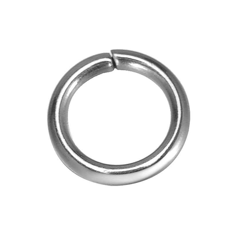 Immagine di 10000 Pz 8mm Dia, 1.2mm(17 misura) 304 Acciaio Inossidabile Aperto Stile Anello di Salto Tono Argento Tondo