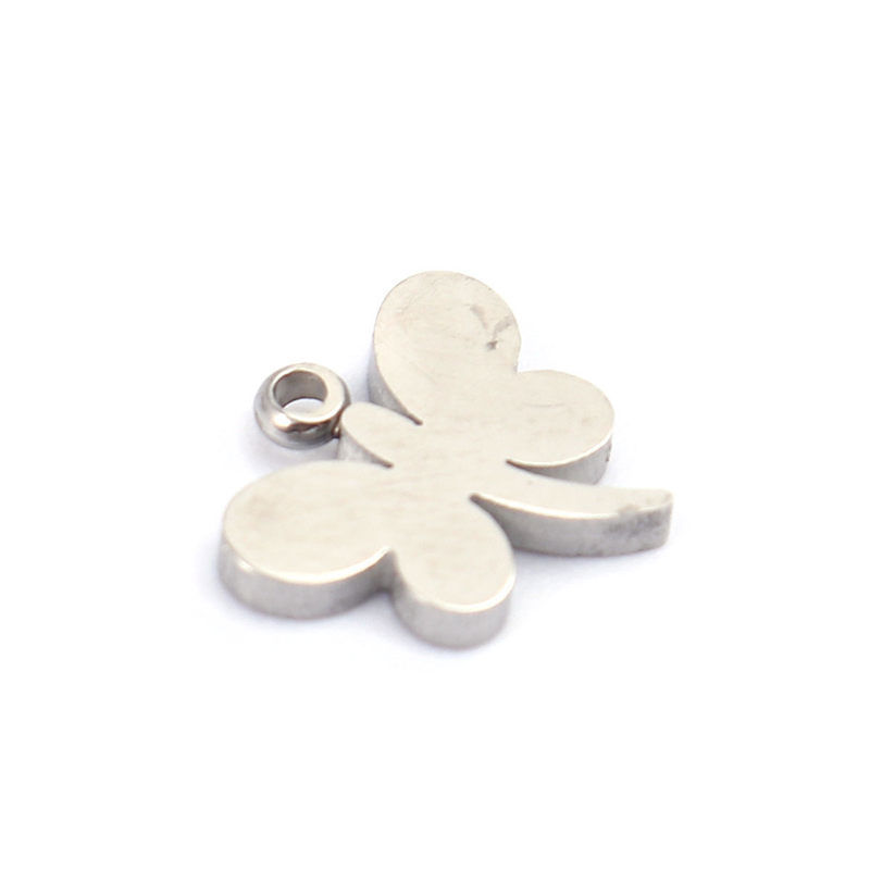 Picture of 304 Stainless Steel Insect Charms Butterfly Animal Gold Plated 9mm x 9mm, 5 PCs