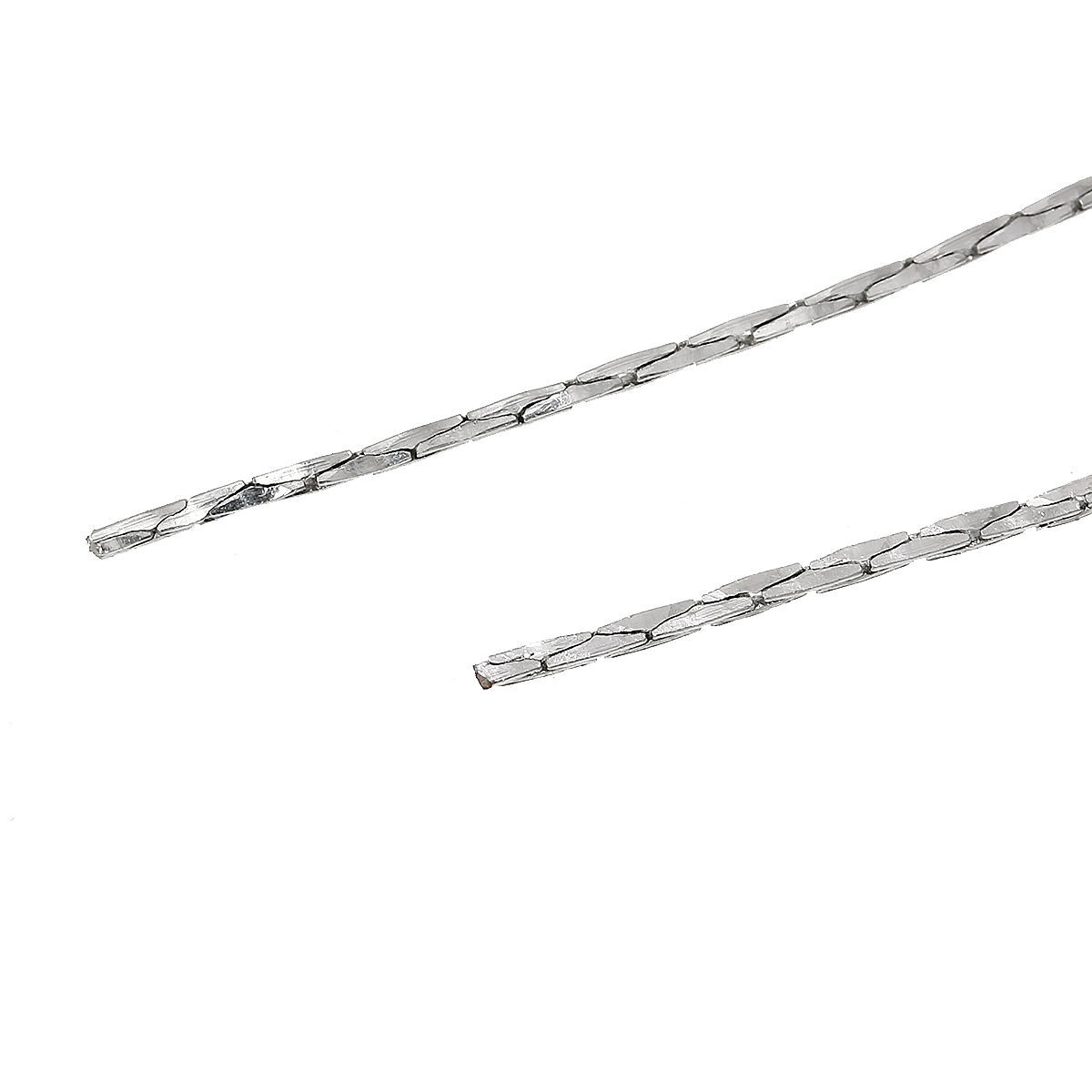 Picture of Brass Link Crimpable Chain Findings Silver Tone 0.7x0.6mm, 20 M