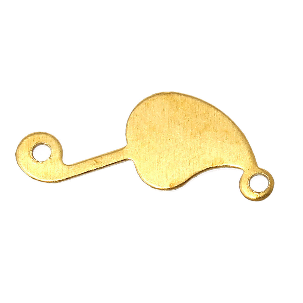 Picture of Brass Connectors Findings Findings Leaf Brass Tone 16mm( 5/8") x 9mm( 3/8"), 15 PCs