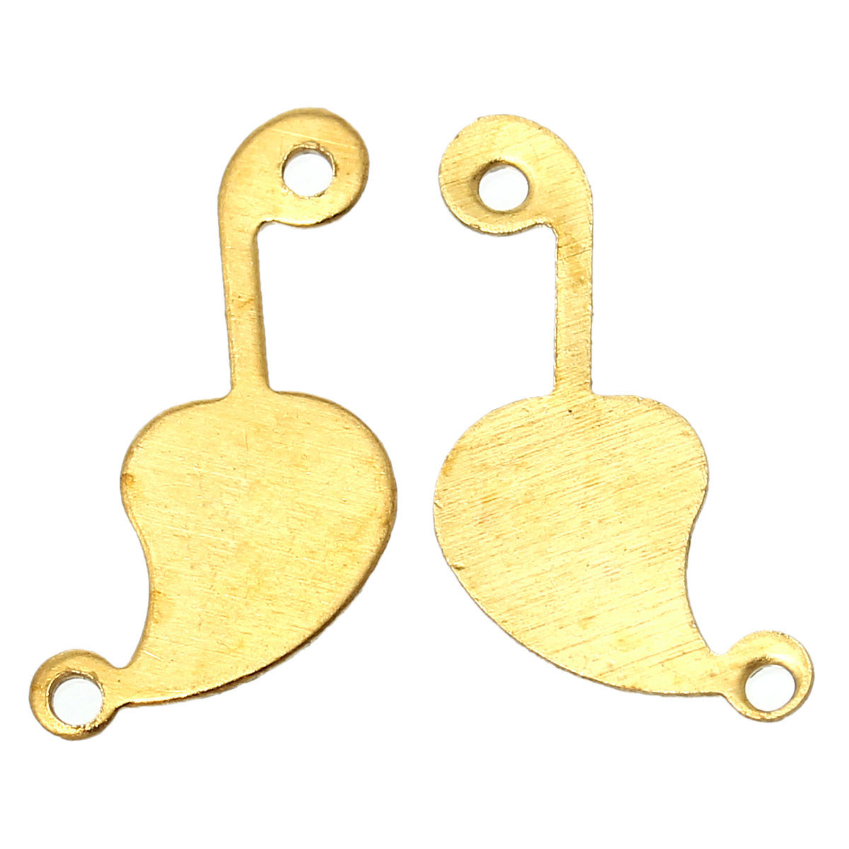 Picture of Brass Connectors Findings Findings Leaf Brass Tone 16mm( 5/8") x 9mm( 3/8"), 15 PCs