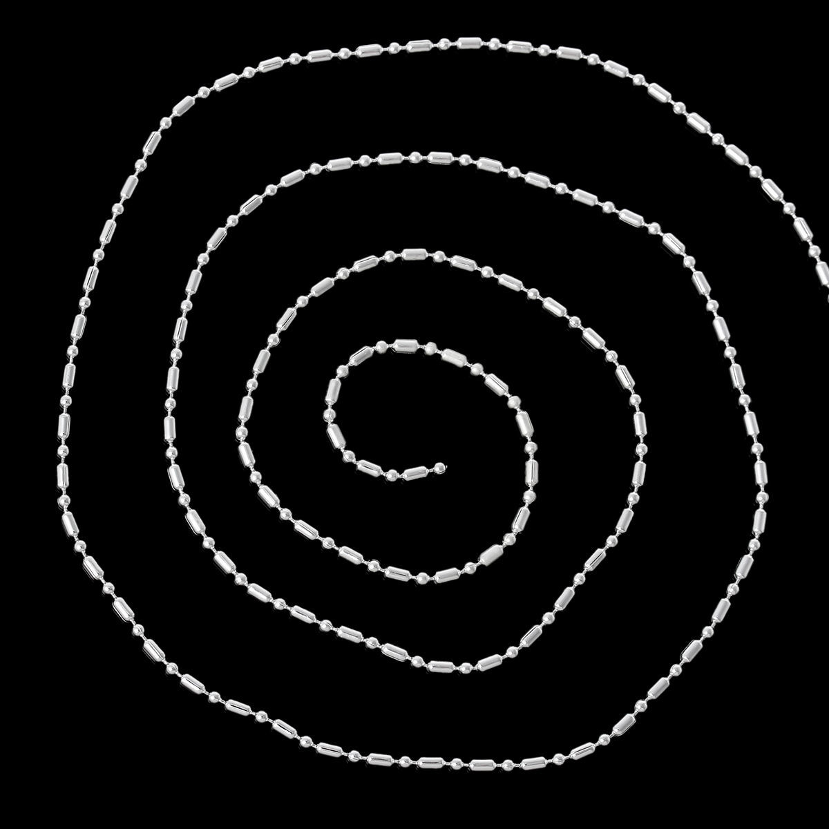 Bild von Messing Bambus Kette Versilbert 1.5mm D., 5 Meter