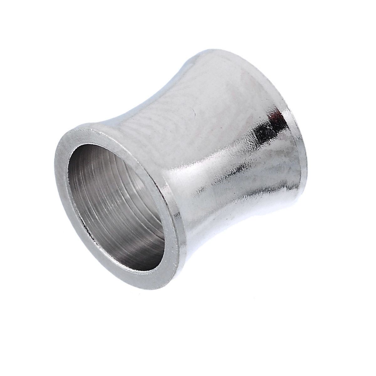 Picture of 304 Stainless Steel Spacer Beads Cylinder Silver Tone About 8mm( 3/8") x 8mm( 3/8"), Hole:Approx 6.2mm, 10 PCs