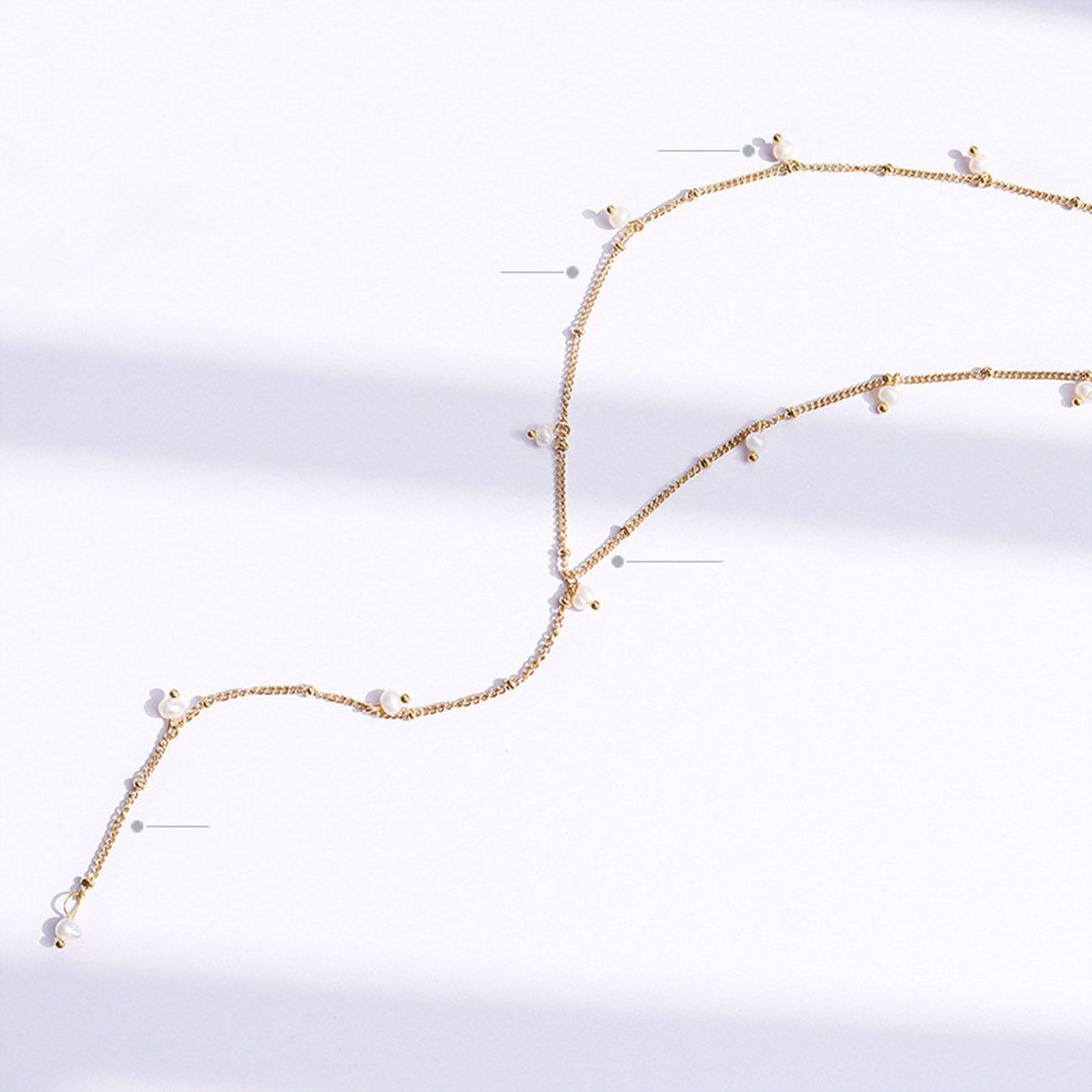 Picture of Freshwater Cultured Pearl Ins Style Necklace 18K Gold Plated Tassel 40cm(15 6/8") long, 1 Piece