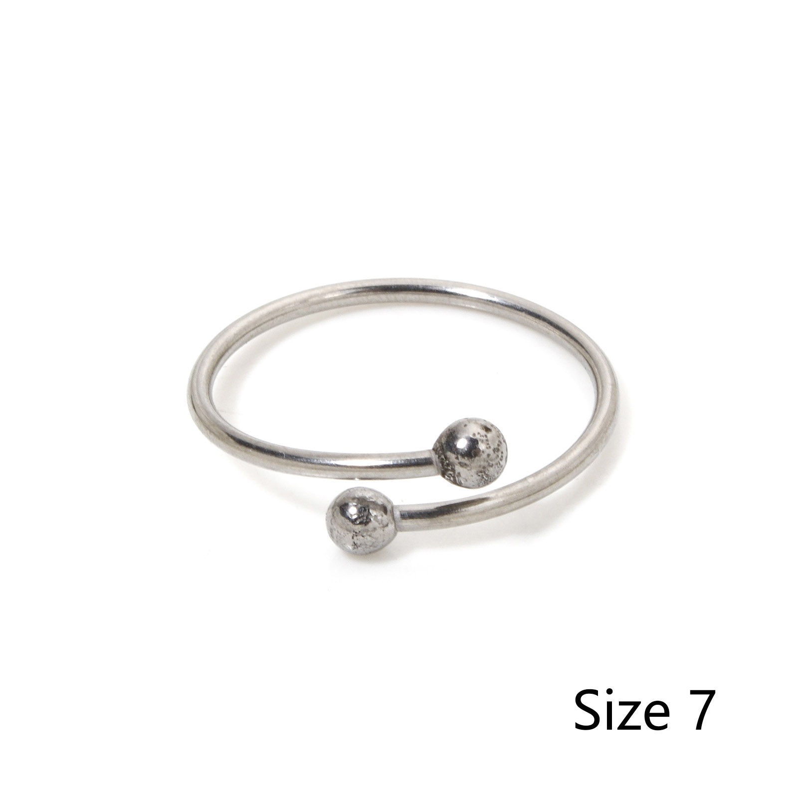 Picture of 10 PCs 304 Stainless Steel Open Rings Silver Tone 17.3mm(US Size 7)