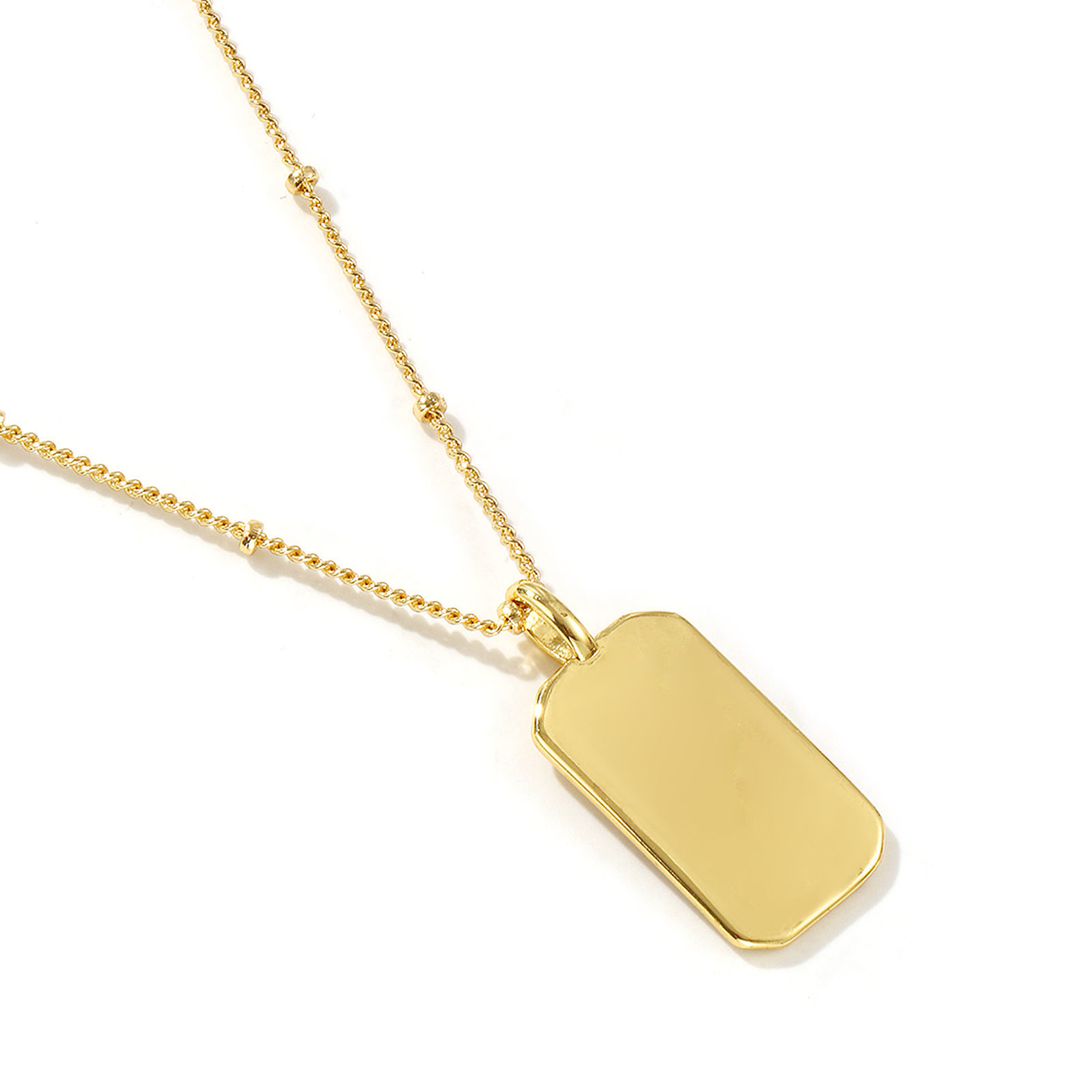 Image de Collier à Breloques Octogone Plaqué Or Véritable 18K en Laiton Pour Femmes, Chaîne Maille Cheval 45cm + 5cm, Oeil de la Providence/ Oeil Qui Voit Tout Religieux Vintage Cadeau, Respectueux de la Nature, 1 Pièce