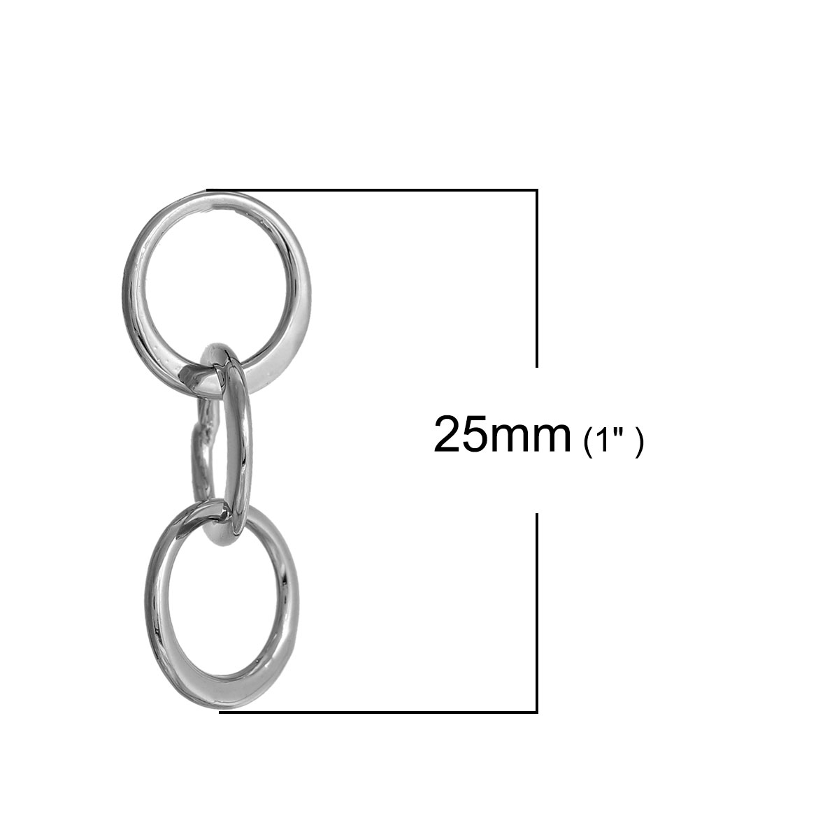 Picture of Brass Connectors Findings Circle Ring Silver Tone Round Carved Hollow 25mm(1") x 10mm( 3/8"), 2 PCs