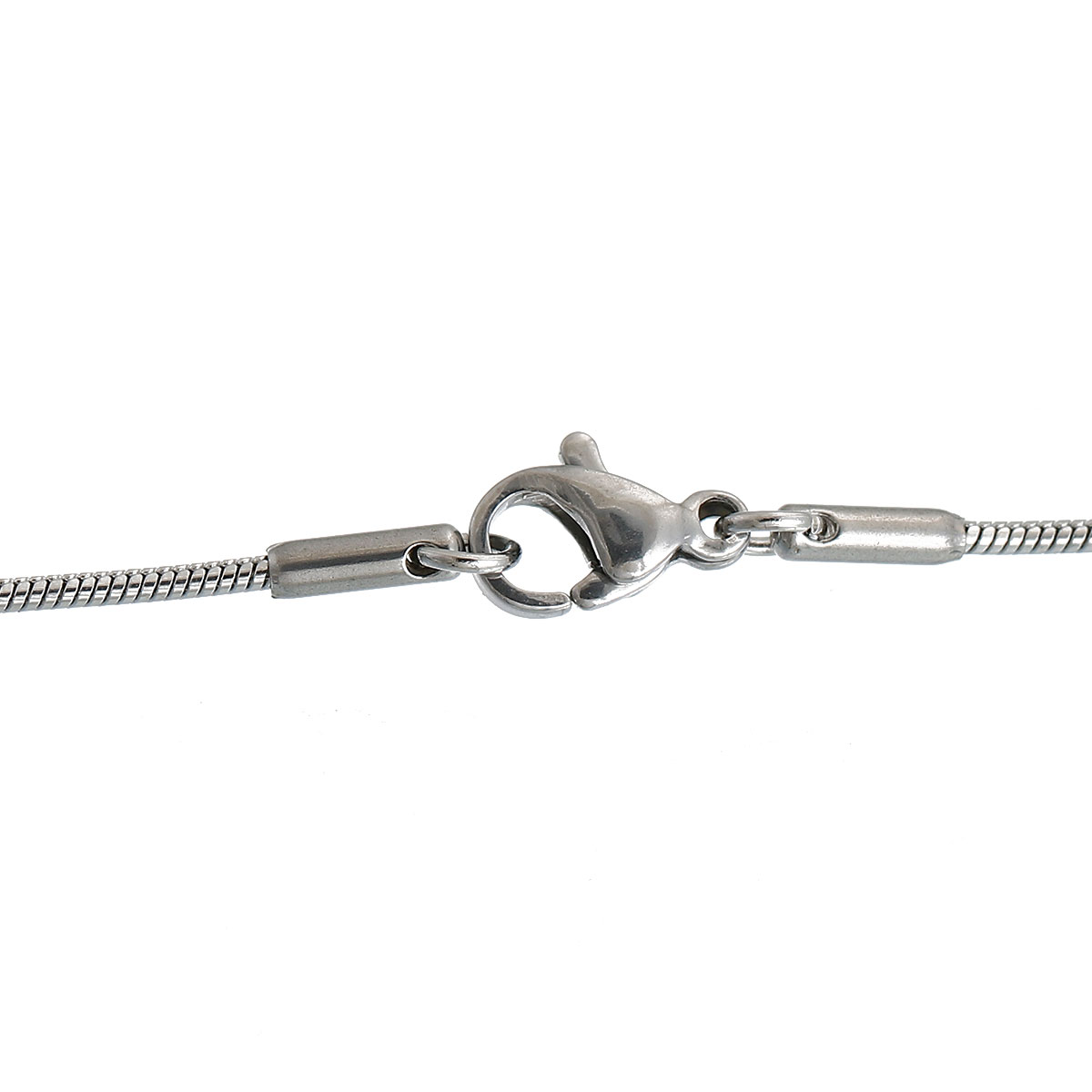 Picture of 304 Stainless Steel Snake Chain Necklace Silver Tone 41cm(16 1/8") long, Chain Size: 1.2mm, 1 Piece