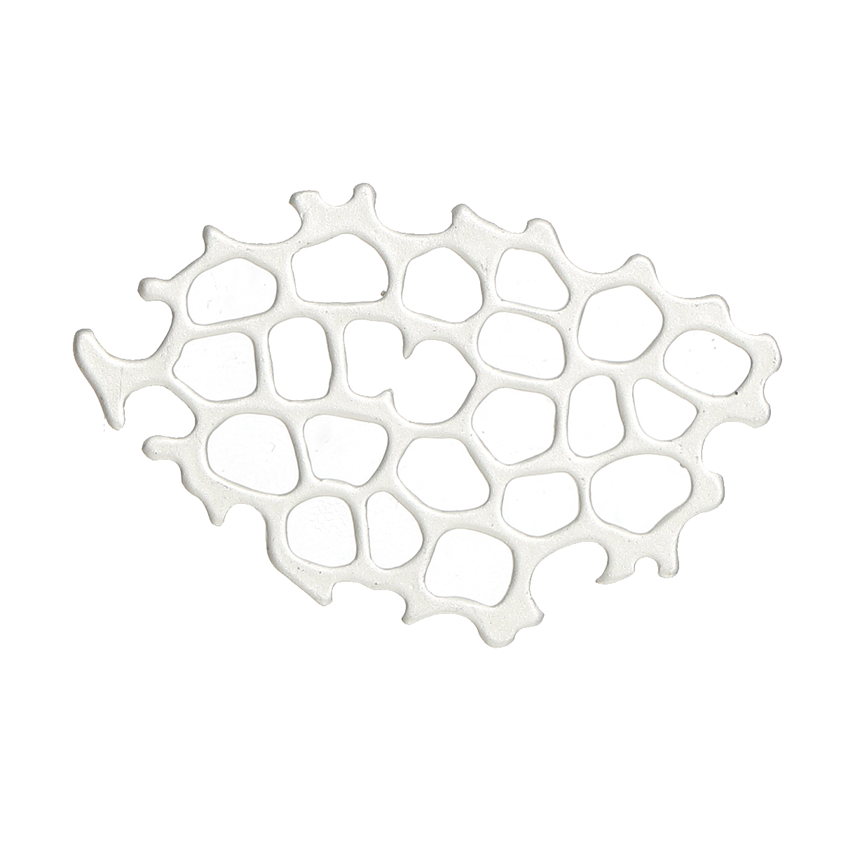 Picture of Brass Embellishments Honeycomb Silver Plated Hollow 43mm(1 6/8") x 26mm(1"), 2 PCs