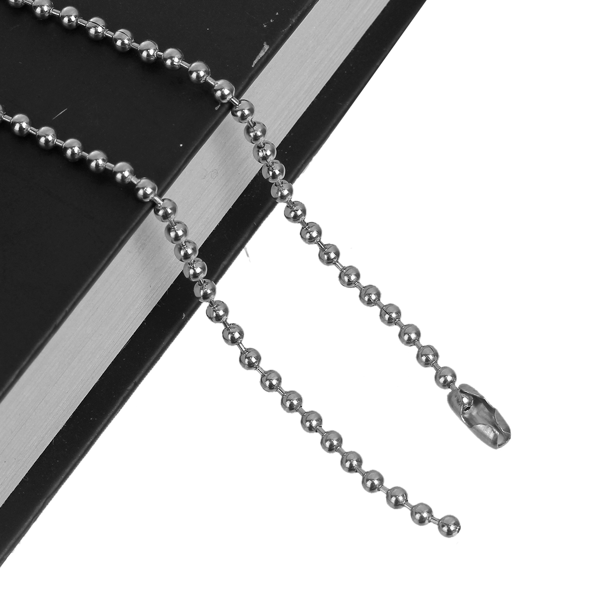 Picture of 304 Stainless Steel Ball Chain Necklace Silver Tone 60cm(23 5/8") long, Chain Size: 2mm(1/8"), 1 Piece