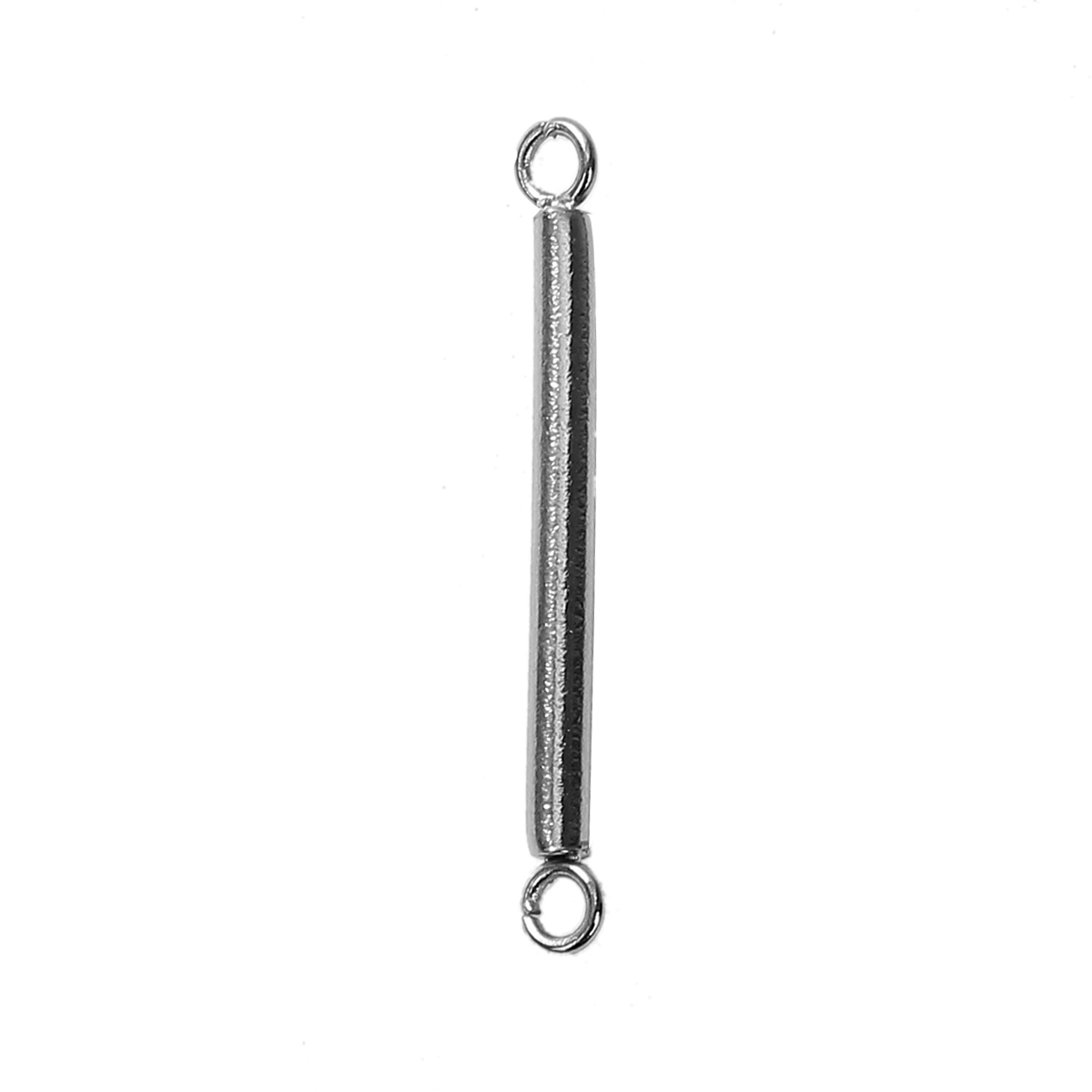 Picture of 304 Stainless Steel Connectors Cylinder Silver Tone 26mm(1") x 3mm( 1/8"), 5 PCs