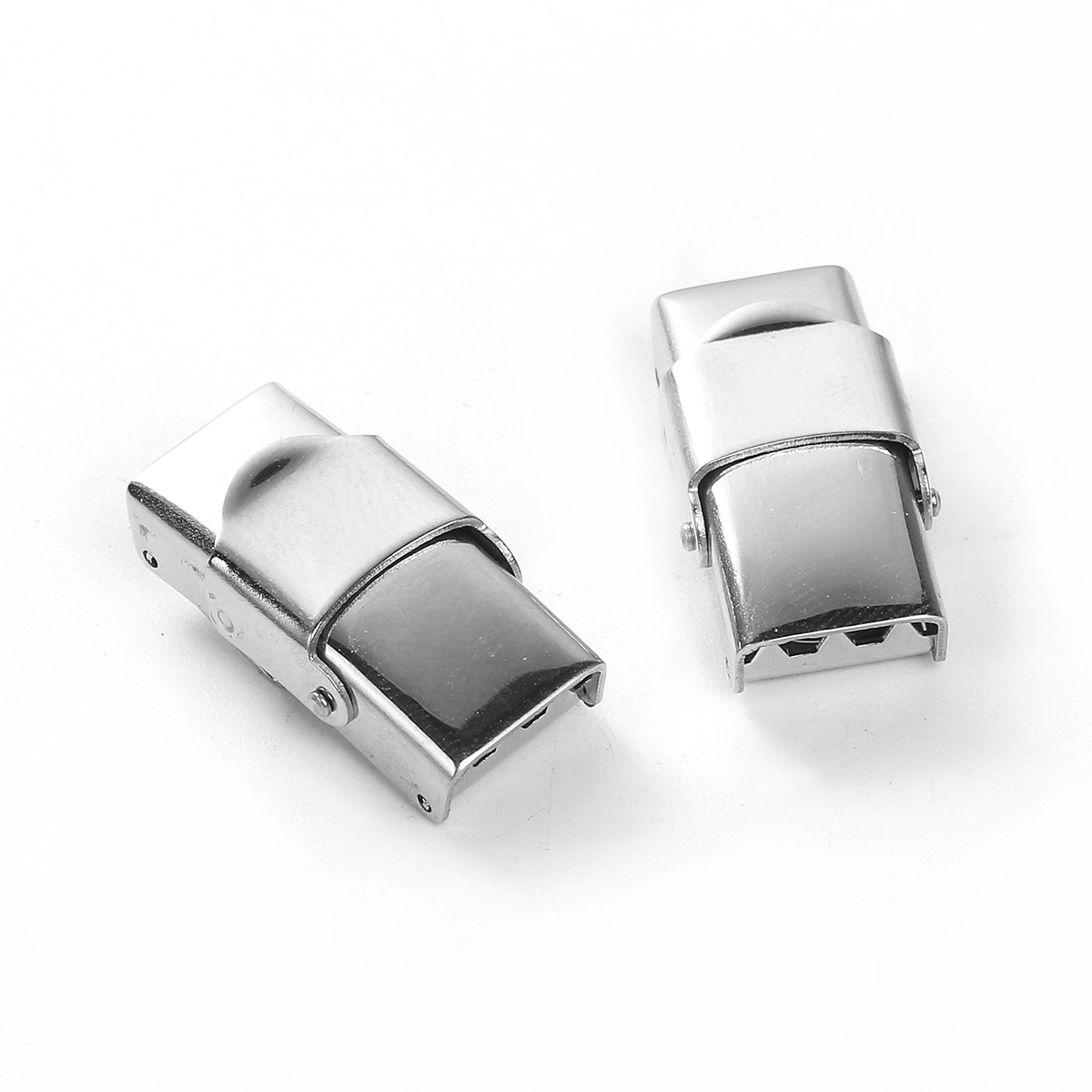 Picture of Stainless Steel Cord Clasps Silver Tone (Fits 10mm x 6mm Cord) 25mm x14mm(1" x 4/8"), 3 PCs