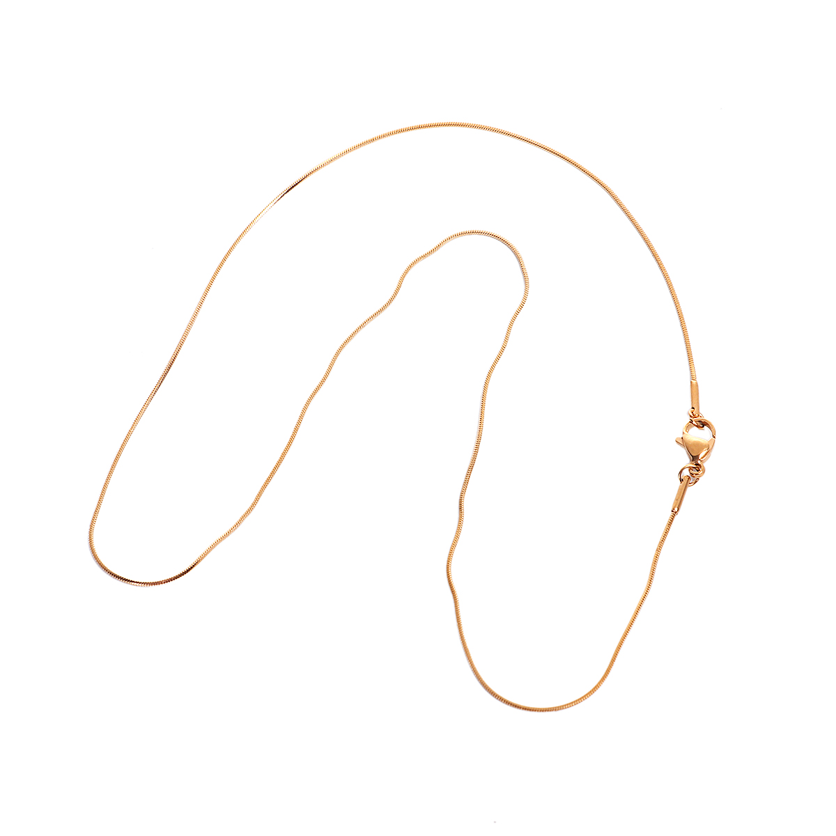 Picture of 1 Piece Vacuum Plating 304 Stainless Steel Snake Chain Necklace For DIY Jewelry Making Gold Plated 45.5cm(17 7/8") long, Chain Size: 0.8mm