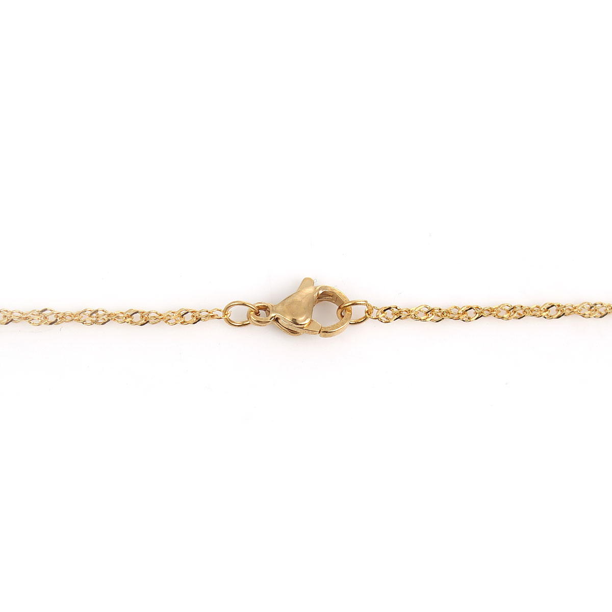 Picture of 1 Piece Vacuum Plating 304 Stainless Steel Braided Rope Chain Necklace For DIY Jewelry Making Gold Plated 50.5cm(19 7/8") long, Chain Size: 1.6mm