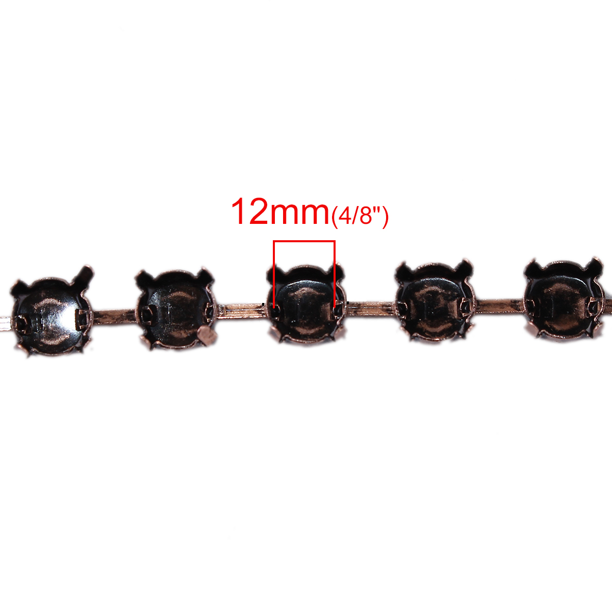 Immagine di Ottone Braccialetti Ossido di Rame Basi per Cabochon (Adatto 12mm Dia.) lunghezza: 20cm, 3 Pz