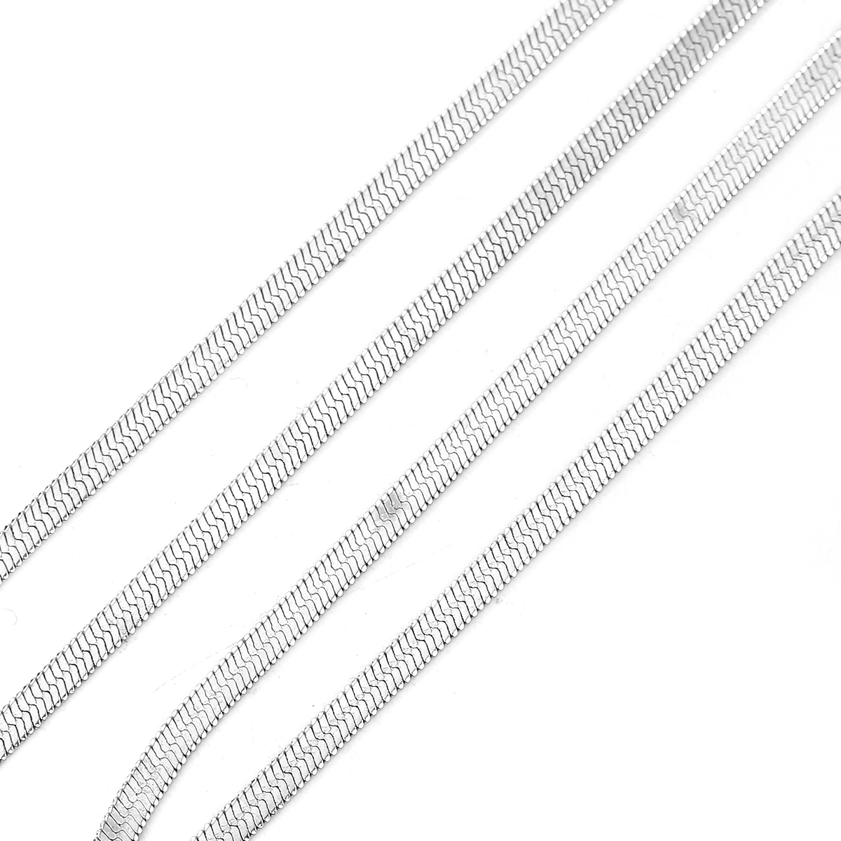 Picture of Stainless Steel Snake Chain Silver Tone 2.5mm( 1/8"), 3 M