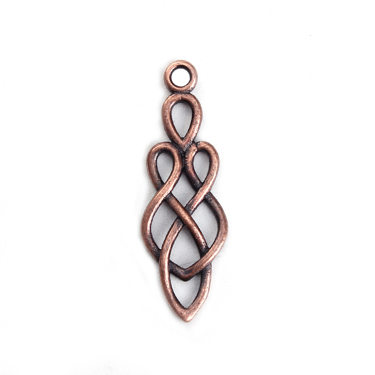 Picture of Brass Pendants Celtic Knot Antique Copper Drop 35mm(1 3/8") x 12mm( 4/8"), 5 PCs