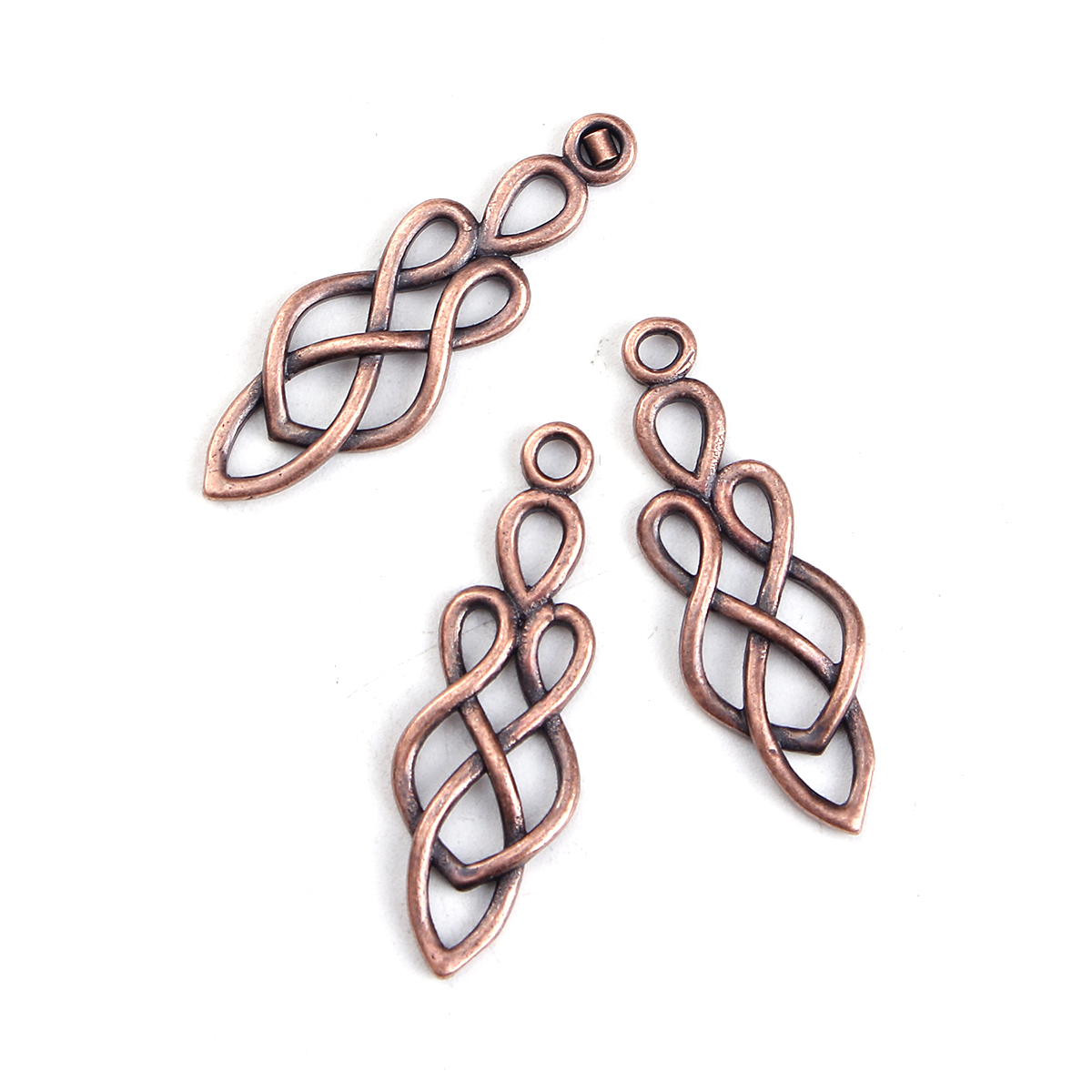 Picture of Brass Pendants Celtic Knot Antique Copper Drop 35mm(1 3/8") x 12mm( 4/8"), 5 PCs