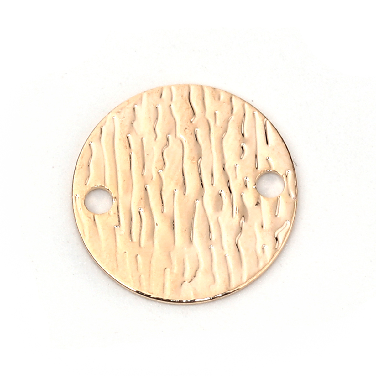 Image de Connecteurs en Laiton Rond Plaqué Or Véritable 16mm Dia, 5 Pcs
