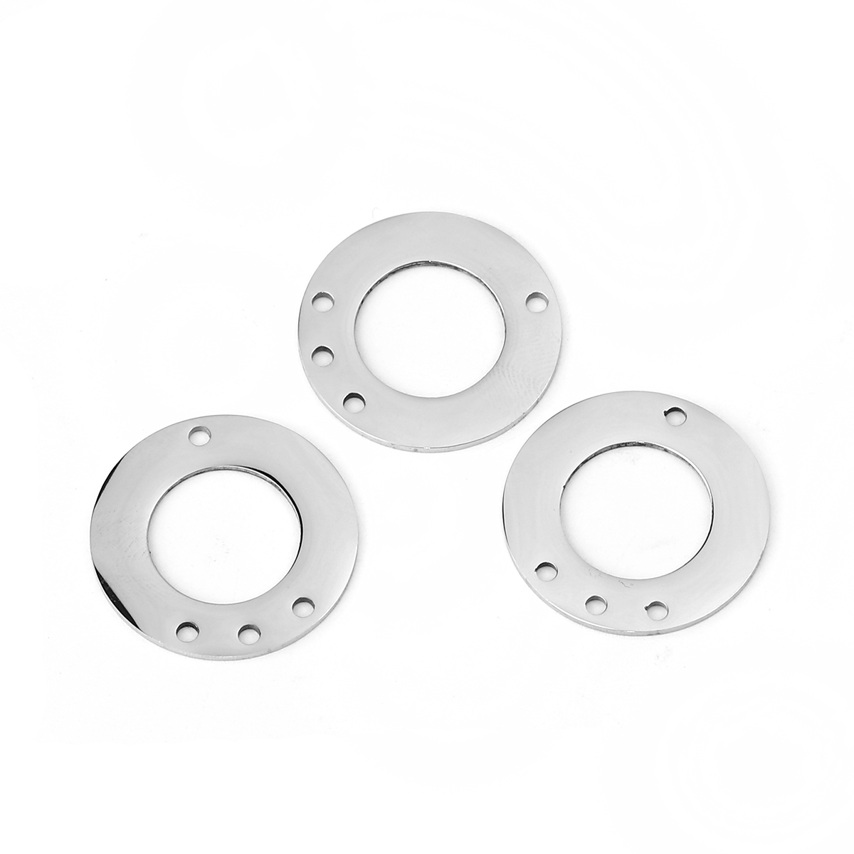 Bild von 304 Edelstahl Kronleuchter Verbinder Ring Silberfarbe 22mm D., 2 Stück