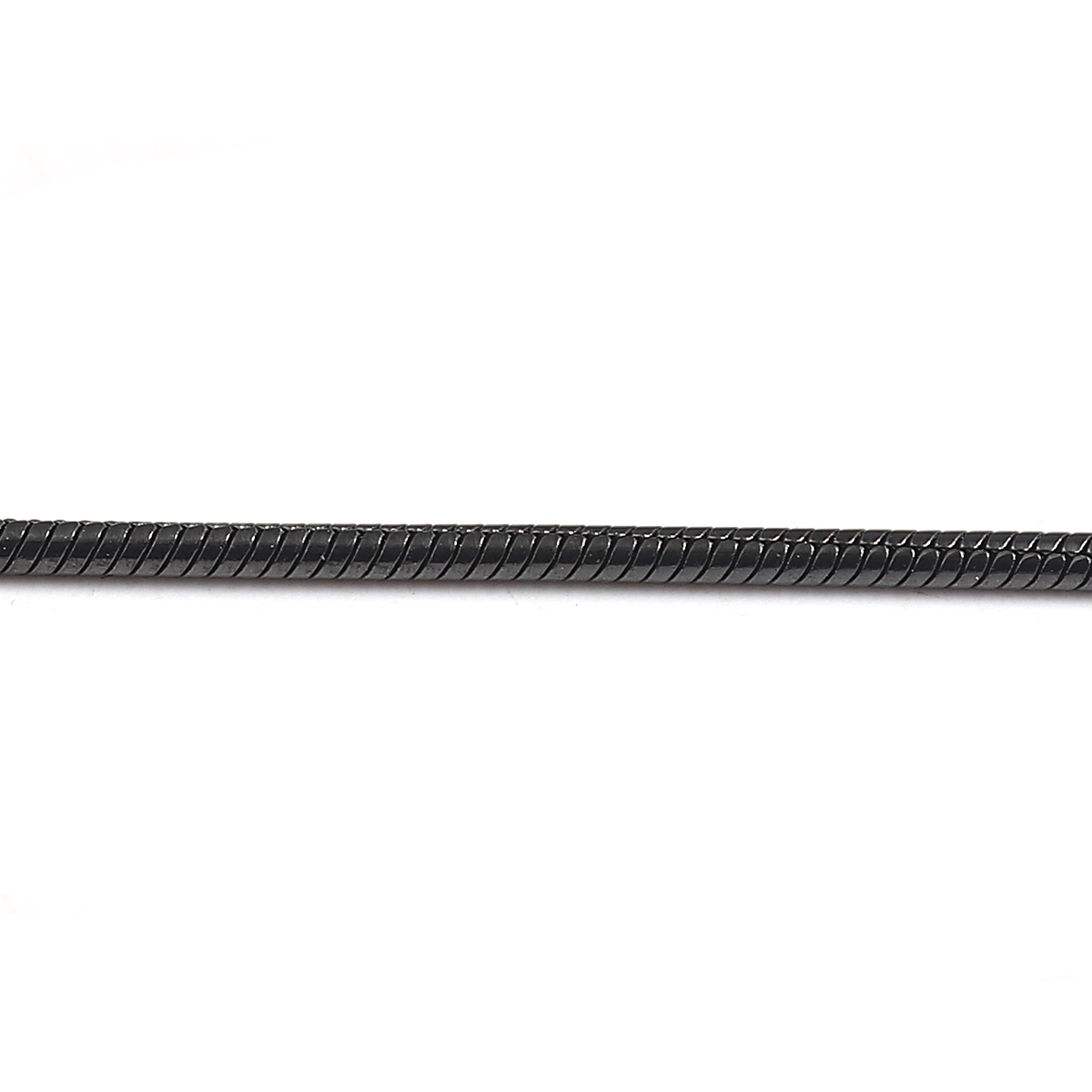 Picture of 1 Piece Vacuum Plating 304 Stainless Steel Snake Chain Necklace For DIY Jewelry Making Black 45cm(17 6/8") long, Chain Size: 1.2mm