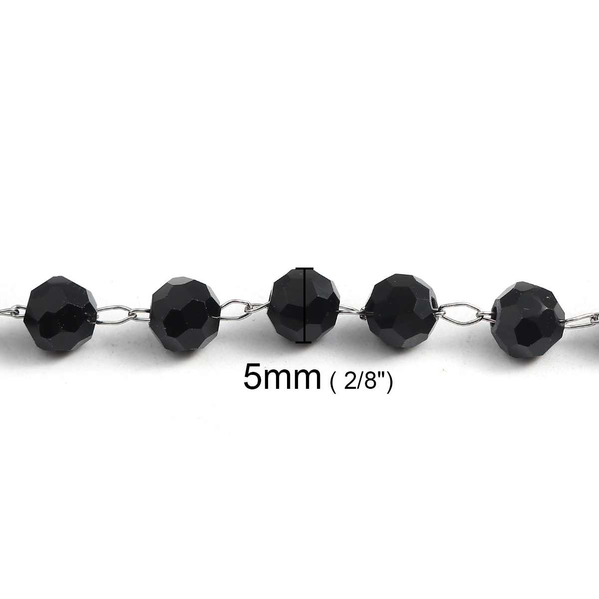 Picture of 304 Stainless Steel Link Chain Bracelets Silver Tone Faceted 18.5cm(7 2/8") long, 1 Piece