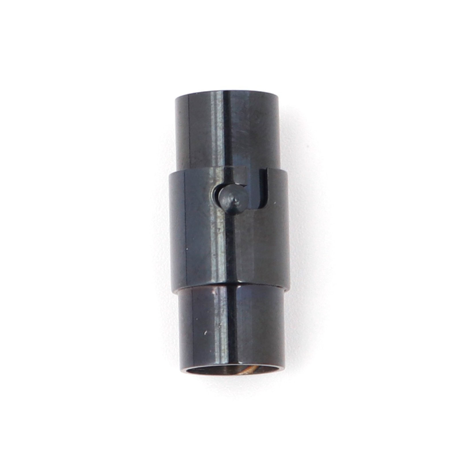 Picture of 1 Piece Eco-friendly PVD Vacuum Plating 304 Stainless Steel Magnetic Clasps Cylinder Black 18mm x 8mm