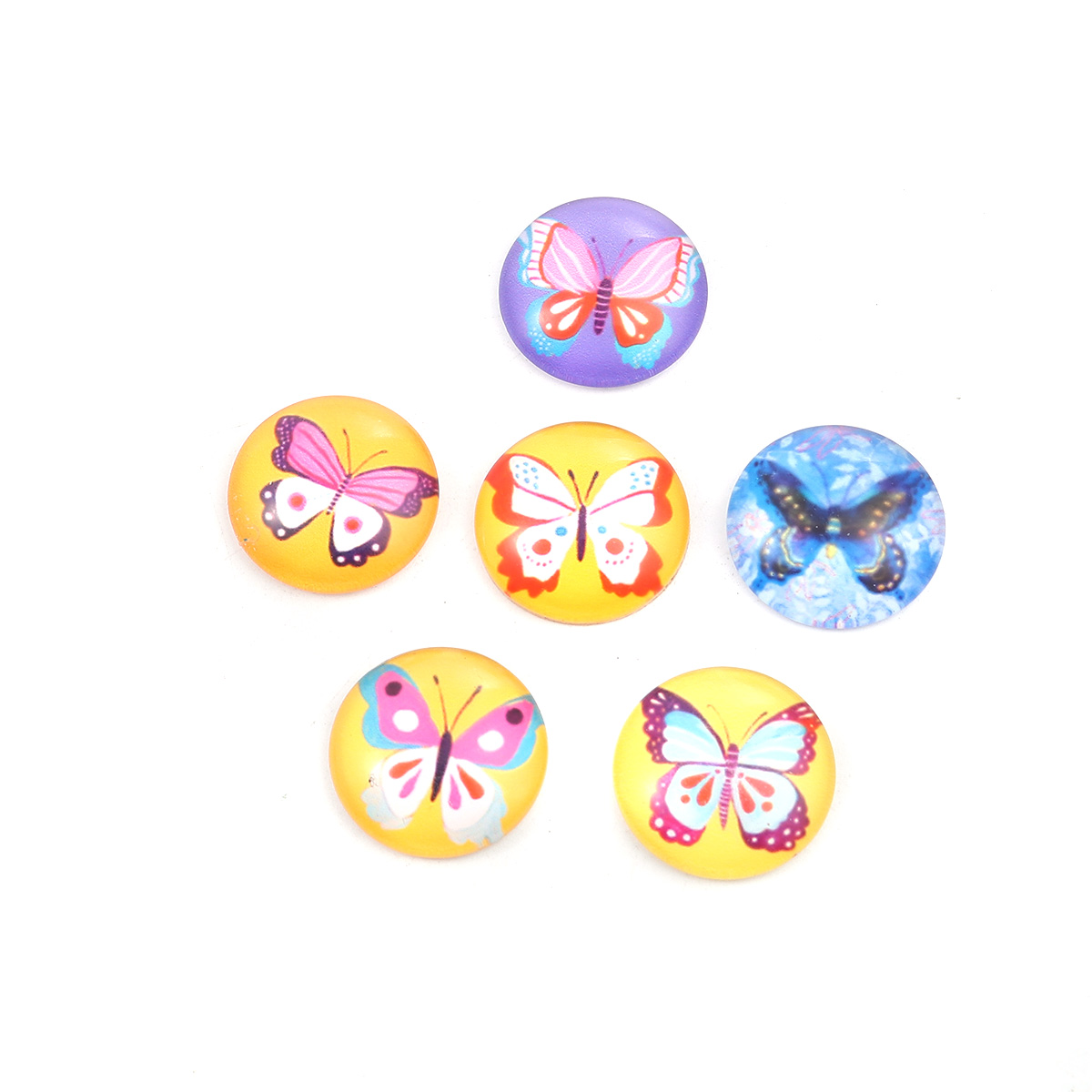 Picture of Glass Dome Seals Cabochon Round Flatback At Random Glitter