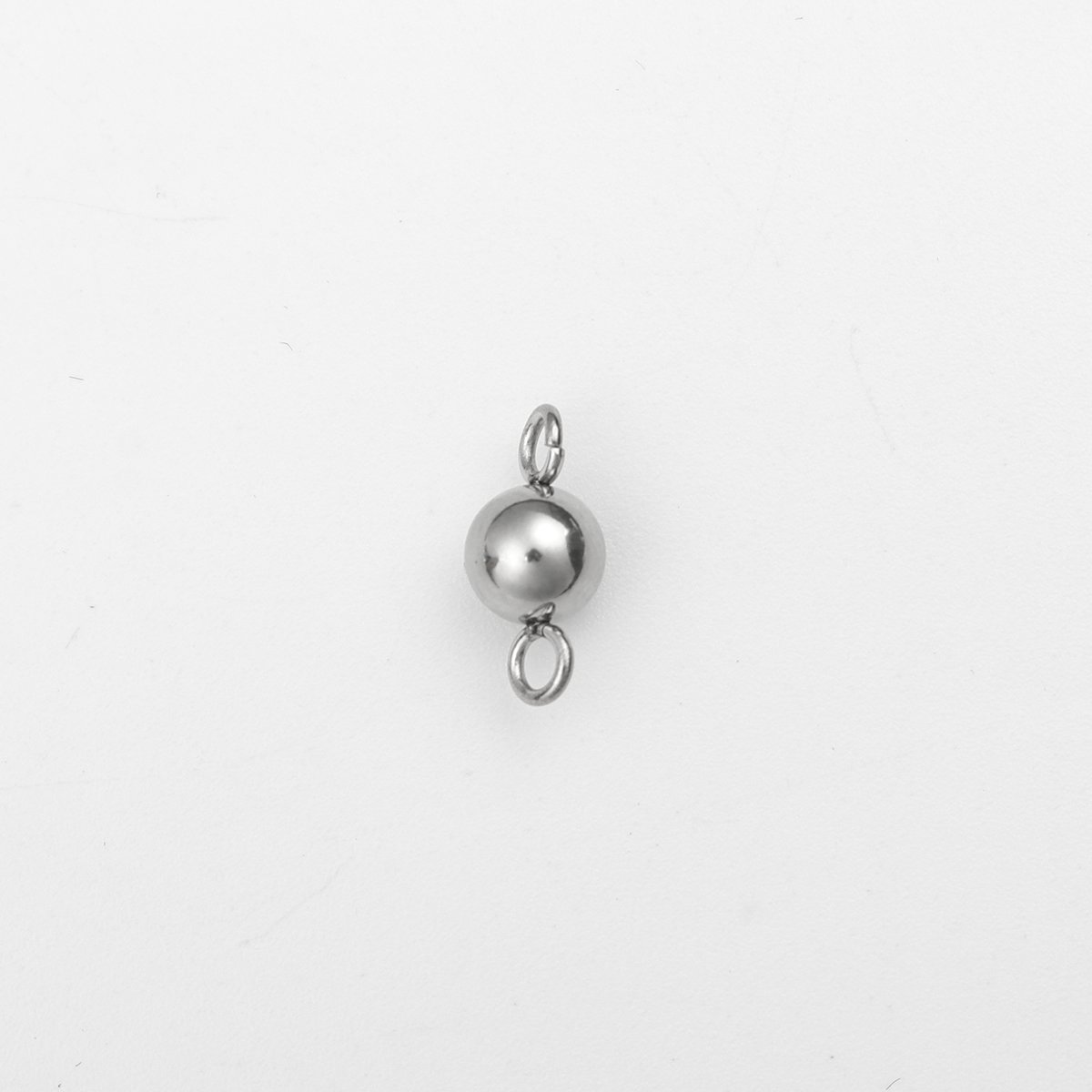 Picture of 304 Stainless Steel Connectors Round Silver Tone 11mm x 5mm, 10 PCs