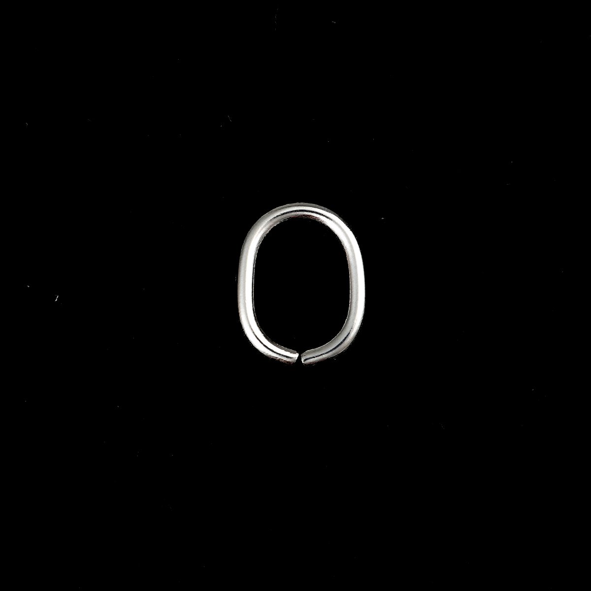Picture of 50 PCs 13mm x 11mm, 1.8mm(13 gauge) 304 Stainless Steel Open Jump Rings Findings For Jewelry Making Silver Tone Oval