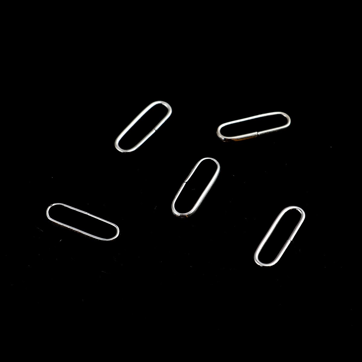 Imagen de 50 Unidades 10mm x 4mm, 1.6mm(14 gauge) 304 Acero Inoxidable Abierto Argollas Tono de Plata Óvalo