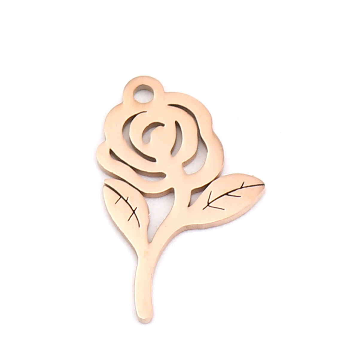 Picture of 304 Stainless Steel Charms Rose Gold Insect Animal Flower