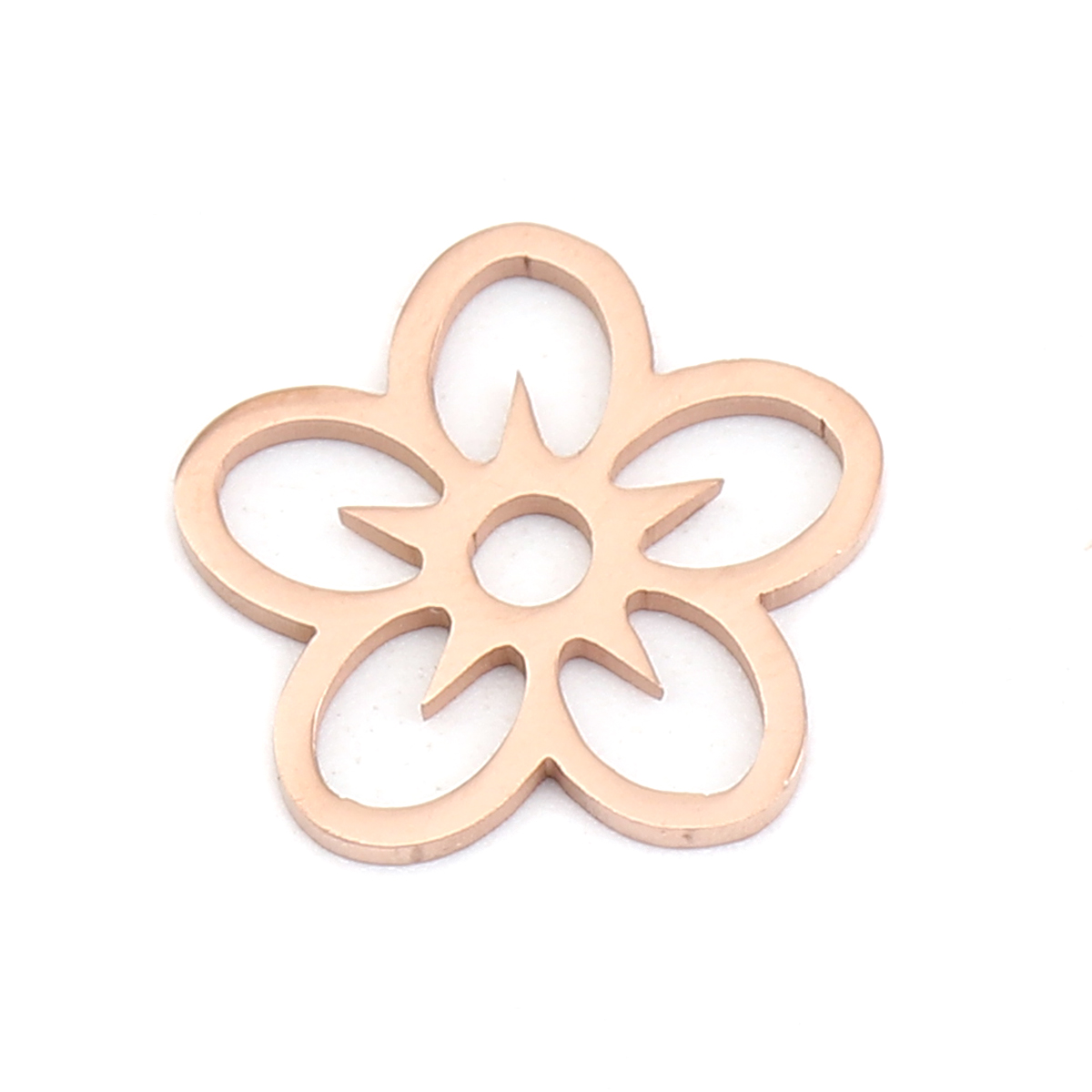 Picture of 304 Stainless Steel Charms Rose Gold Insect Animal Flower