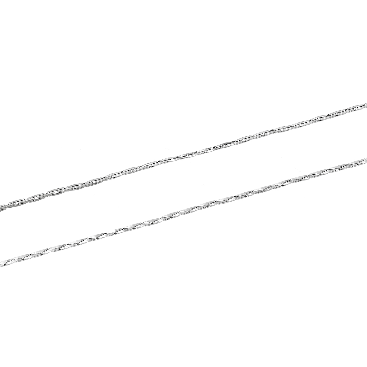 Picture of Brass Link Crimpable Chain Findings Silver Tone 0.7x0.6mm, 20 M