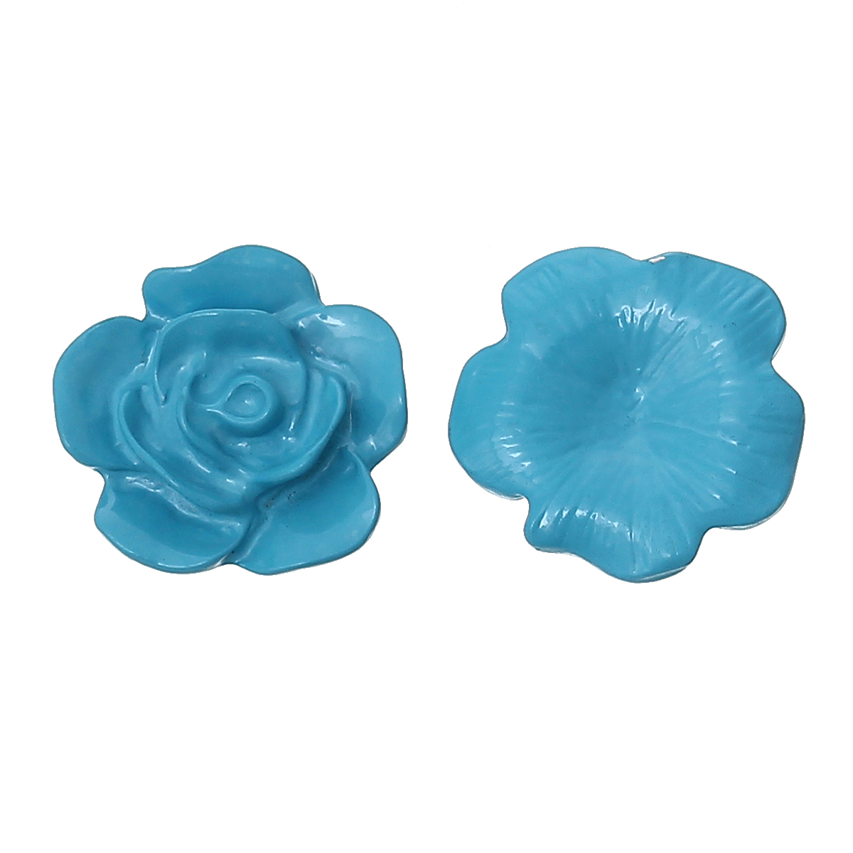 Immagine di Embellishments Findings Flower Blue Enamel 15.0mm x 15.0mm, 50 PCs