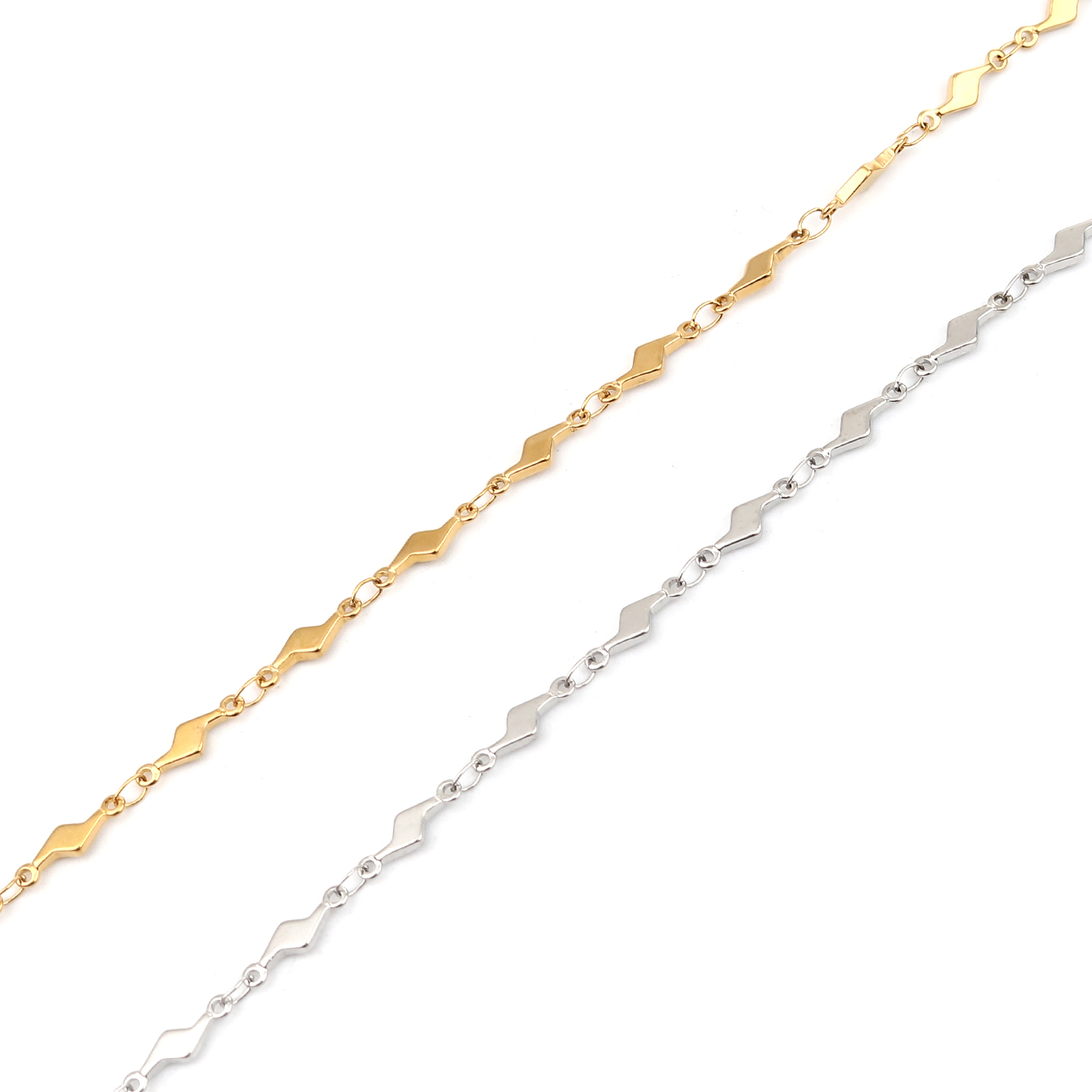 Picture of 1 Piece Vacuum Plating 304 Stainless Steel Anklet Gold Plated Lightning Heart
