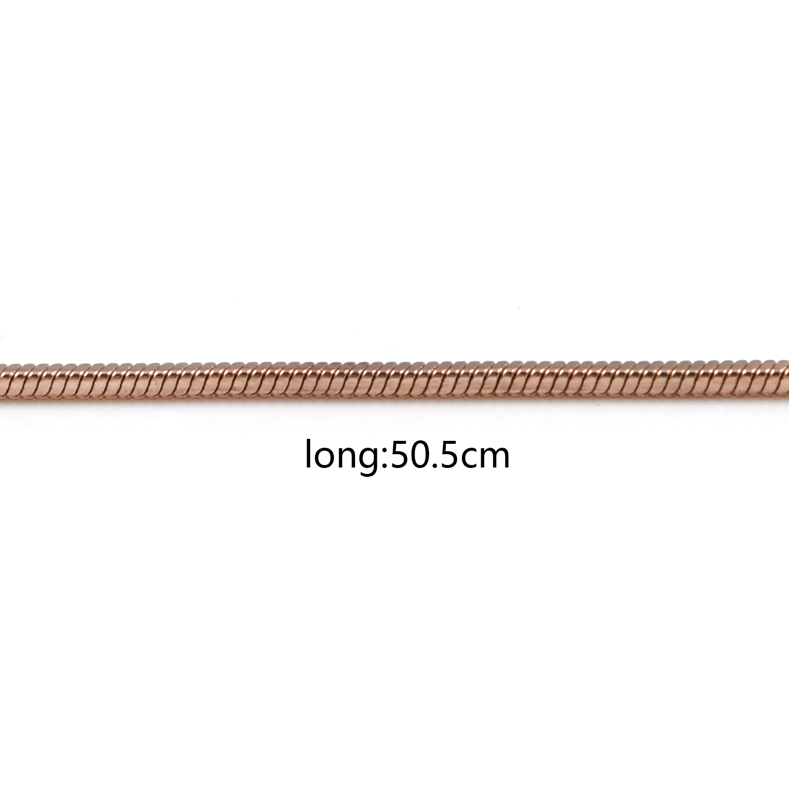 Изображение 1 ШТ вакуумное покрытие 304 Нержавеющая Сталь Браслеты цепь змейка Ожерелья Розово-золотой 50.5см Длина