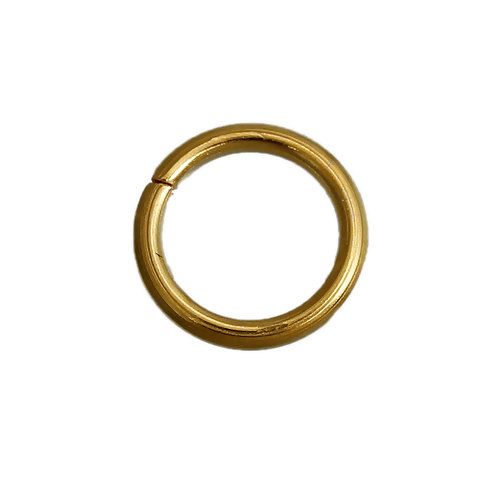 Picture of 50 PCs 6mm Dia., 0.8mm(20 gauge) Stainless Steel Open Jump Rings Findings For Jewelry Making Gold Plated Round
