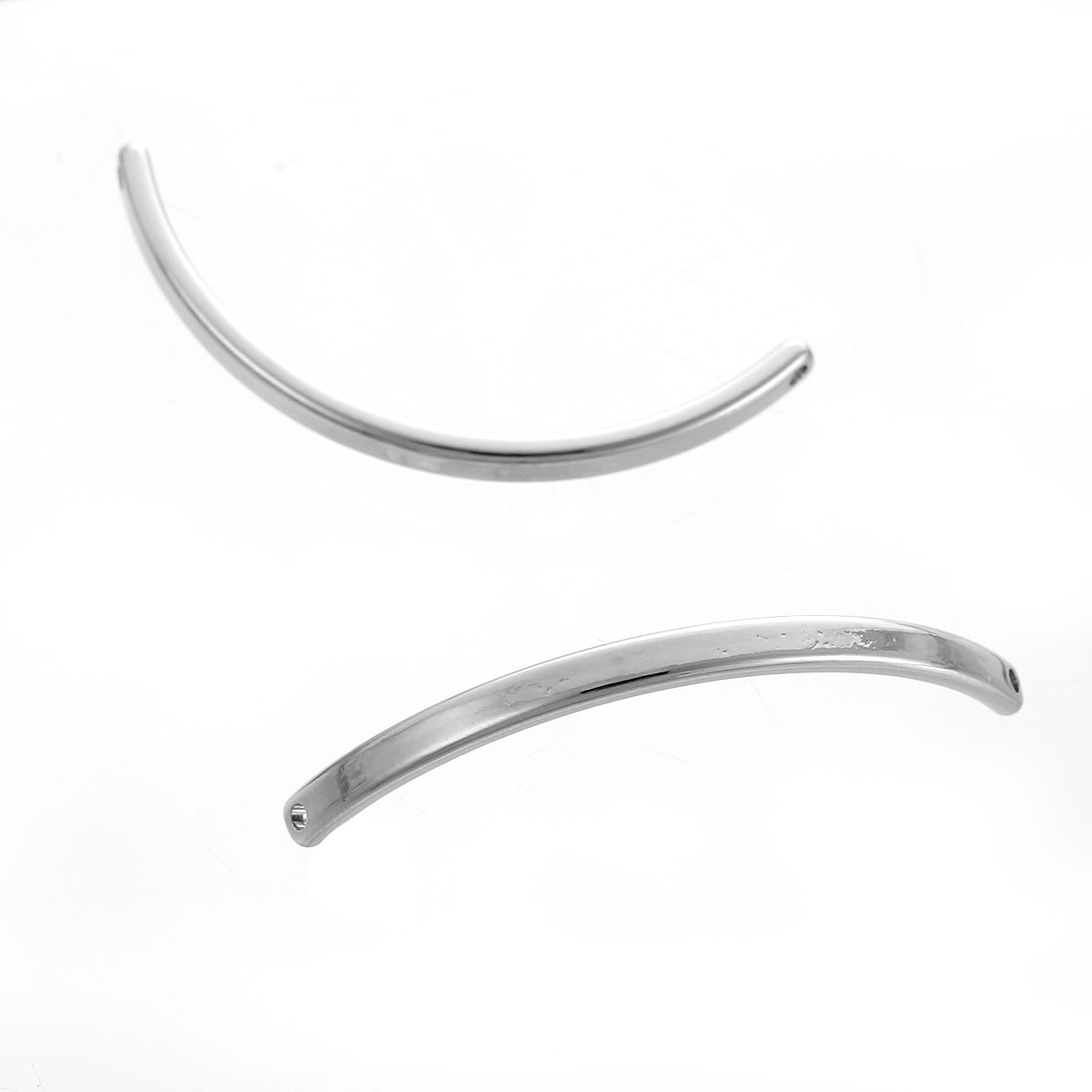 Bild von Messing Verbinder Bogen Silberfarbe 47mm x 4mm, 3 Stücke