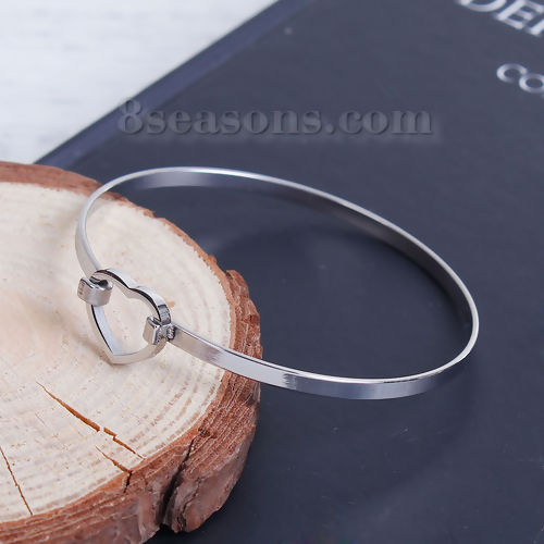 Picture of Stainless Steel Bangles Bracelets Heart