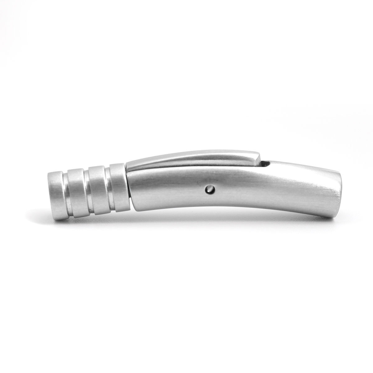 Bild von 304 Edelstahl Verschluss Zylinder Streifen Silberfarbe Matt 29mm x 7mm, 1 Stück