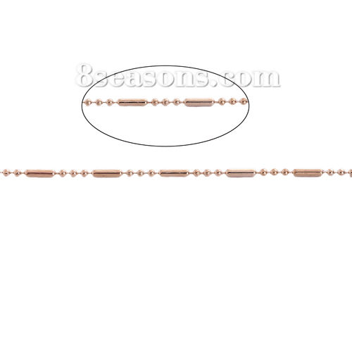 Picture of Brass Ball Chain Findings Gold Plated 6x1.5mm( 2/8" x1.5mm), 1.5mm Dia, 5 M