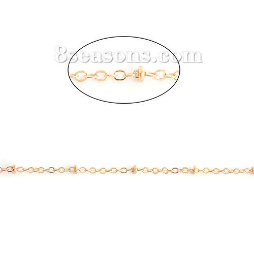 Picture of Brass Soldered Link Cable Chain Findings KC Gold Plated 2x1.5mm( 1/8" x1.5mm), 10 M