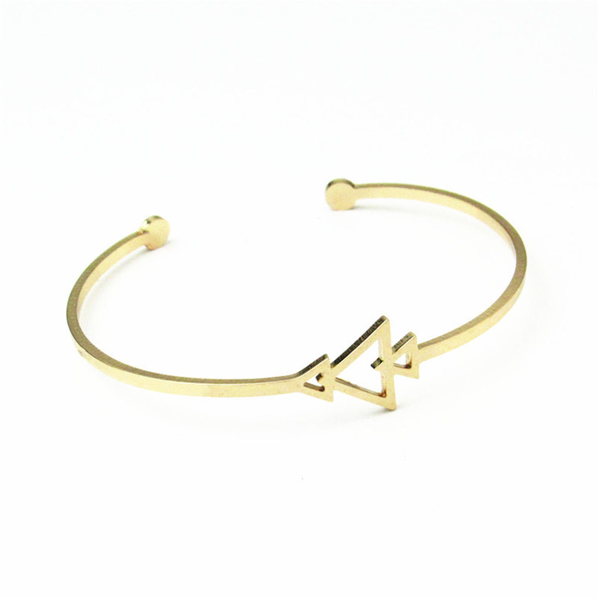 Picture of Stainless Steel Open Cuff Bangles Bracelets Christmas Tree 