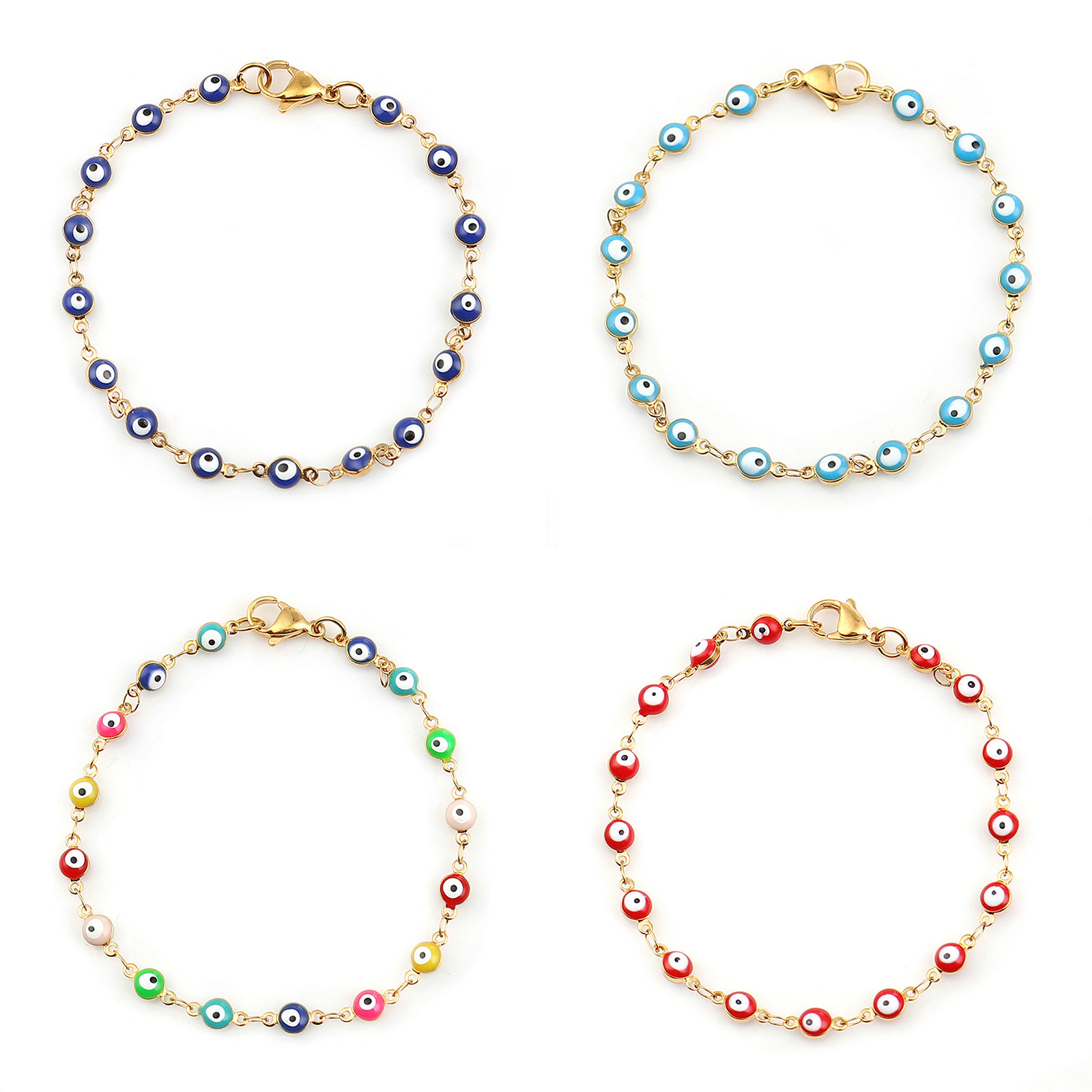 Picture of Stainless Steel Bracelets Evil Eye Enamel